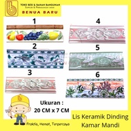 List Plint Keramik 20 x 7 Cm / Lis Keramik Dinding Motif Gambar