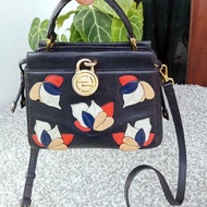 Preloved tas branded FION sling bag unik kulit asli