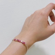 Strawberry Cake 純銀手鍊/ 天然石 紅碧璽