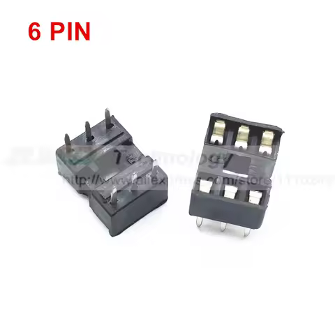 20 PCS/LOT 6 P Pin 2.54 MM DIP IC Socket