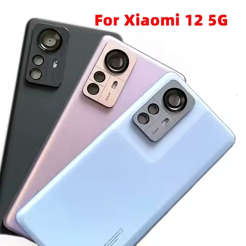 Rear back glass for Xiaomi 12 5G MI12 battery cover housing with camera lens