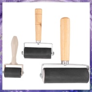 (Y W Z H)3 Pack Rubber-Roller Brayer Rollers 1.4/2.4/4 Inch Art Craft Roller for Printmaking,Ink,Wal