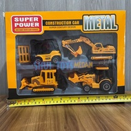 BOYS' TOY DIECAST IRON CAR / CONSTRUCTION SET 4PCS F4