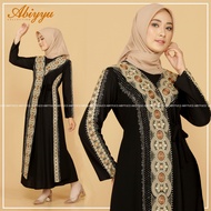 Gamis Abaya Turkey Hitam dan Warna Terbaru 2021 Bahan Jersey dan Ceruty dengan Bordir Renda dan Mot