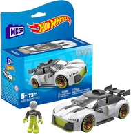 Hot MEGA Hot Wheels Construction Toy Racing Toy Suit Audi R8 LMS GT2 73 Pieces 1 One ature Acti