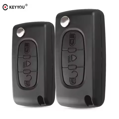 KEYYOU For Citroen C2 C3 C4 C5 C6 C8 3 Buttons Flip Remote Car Key Case Cover Shell Fob VA2 Blade CE