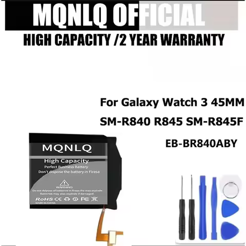 330mAh EB-BR840ABY Battery for Samsung Galaxy Watch 3 45MM SM-R840 R845 SM-R845F New Replacement Bat