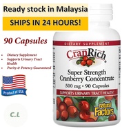 [READY STOCK] Natural Factors CranRich Super Strength Craberry Extract Supplement Cranberry Concentr