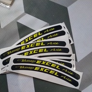 (min Order 4pcs) takasago excel asia Racing Rim Stickers Durable stripping Material