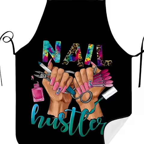 Fun Nail Technician Apron, Durable & Easy To Clean, Home Kitchen Apron