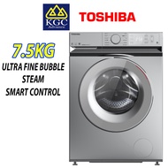 [Free Shipping] Toshiba 7.5KG Washer TW-BL85A2M(SS) Inverter Front Load Washing Machine