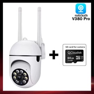 กล้องวงจรปิด wifi Full HD V380 Pro กล้องวงจรปิดไร้สาย กล้องหมุนได้ 360°อง มองเห็นในที่มืด คุยโต้ตอบไ