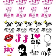 AT-🌟2023Carnival Jay Chou Concert Face Pasters Tattoo Sticker Jay Chou Fan Support Club Peripheral Stickers ND18