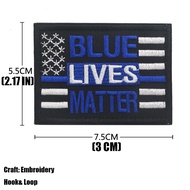 Blue Lives Matter Embroidery Patch Armband Badge Black Lives Matter Military Decorative Sewing Appli