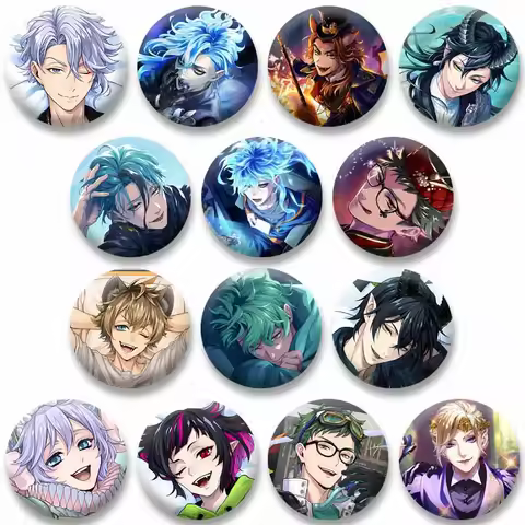 Cartoon Game Twisted Wonderland Brooch Creative Virtual Singer Idia Shroud Lilia Badge Bag Jacket Pi