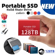 Metal hard drive 128TB 64TB 32TB 16TB 8TB 4TB 1TB Mini portable SSD USB 3.1 Type-C high-speed extern