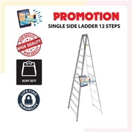 12 Step Single Ladder Aluminium Single Sided Ladder / Tangga 12 Step