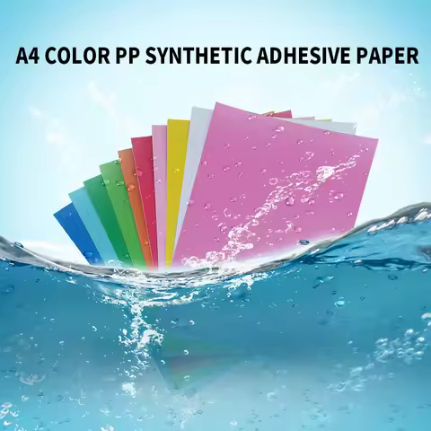 A4 Vinyl Sticker Paper 20 PCS PP Synthetic Adhesive Paper Color Self-adhesive Printing Paper Waterpr