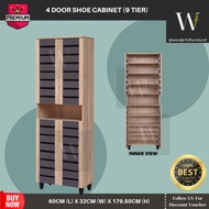 Wonderful 4 door high wooden shoe cabinet/storage cabinet / rak kasut murah/ rak kasut kayu bertutup / almari kasut ikea