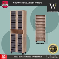 Wonderful 4 door high wooden shoe cabinet/storage cabinet / rak kasut murah/ rak kasut kayu bertutup