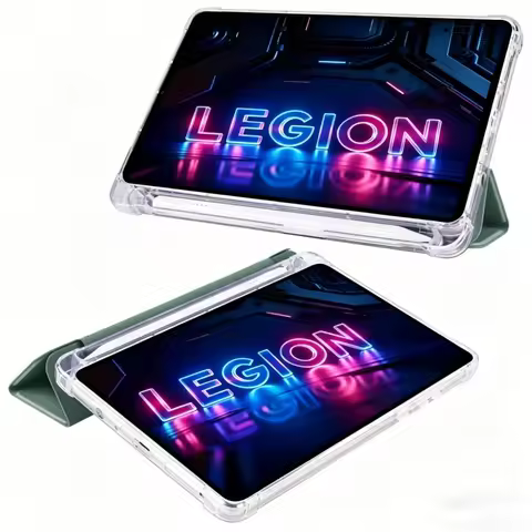 For Lenovo Legion Y700 4th Gen Case with Pencil Holder Folding Stand TPU Back Tablet for Legion Y700