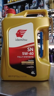 Idemitsuน้ำมันเครื่องอิเดมิตซึเบอร์ 5W-40 สังเคราะห์แท้100% 4ลิตร