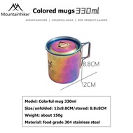 MOUNTAINHIKER Aluminium Alloy Water Cup Tea Cup Coffee Mug With Foldable Handles For Outdoor Light