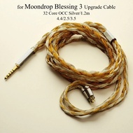 for Moondrop Blessing3/SIMGOT EA1000/EM6L/KADENZ/NiceHCK NX8 Upgrade Cable 32-Core OCC 4.4mm Balance
