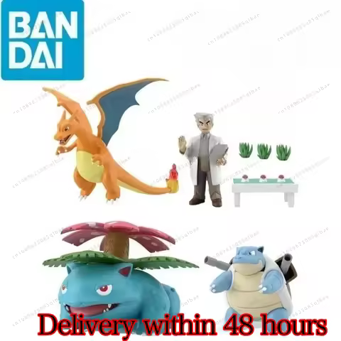 Bandai Original POKEMON Scale World Kanto Region Samuel•Oak Charizard Blastoise Venusaur Anime Figur