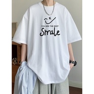 Cod Casual Hot-selling Men Printed Smiley Face 2026 Round Neck 2025 Trendy New Style Short-Sleeved t
