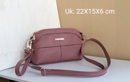 Fossil Premium kulit Hitam Tas selempang wanita / Tas bahu wanita Remaja Dewasa Ibu ibu / Model terb