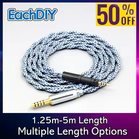 99% Pure Silver Mix Graphene OCC Shielding Earphone Cable For Sennheiser HD599 HD569 HD 560S HD559 h