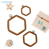 COLO Hexagonal Embroidery Hoop Stitching Hoop Imitated  Display Frame Plastic Embroidery Hoop