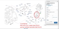 ท่อน้ำมัน NISSAN NAVARA D40YD25Ti 15197-EB70A PIPE ASSY OIL TURBO D40YD25Ti