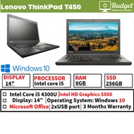 Lenovo ThinkPad T450 14' INCH Intel i5 4th/5th gen 8GB/12GB RAM used laptop Student office