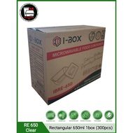 RE650 1BOX 300pcs / Microwavable plastic container / Microwavable food container / Rectangular 650ml