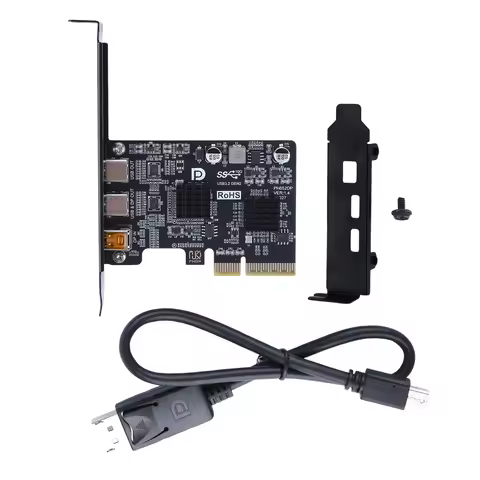 PCI-E X4 X8 X16 To Type-C Expansion Card 10Gbps PCIe to USB 3.2 Gen2 DP Video Output Adapter Card fo