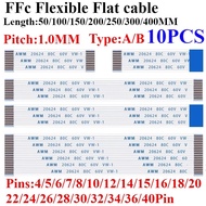 10PCS FFC FPC AWM 20624 80C 60V VW-1 Flat Flexible Cable 1.0MM 4P 5 6 7 8 9 10 11 12 14 16 18 20 22 