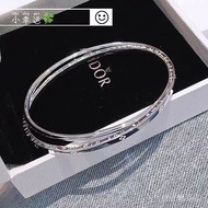 Bracelet   手链/手镯  足银999纯银双圈手镯女小众设计足银镯子闺蜜生日礼物女友
