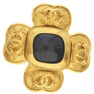 【日本直送】香奈兒 CHANEL COCO 標誌 胸針 Vintage 鍍金 金色 96A 四葉草 約 27.7g 女仕 【二手】