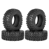 4Pcs 1.9 Tire Wheel Tyre 90Mm Black Rubber For 1/10 RC Crawler Car Trx4 D90 Axial Scx10 II II