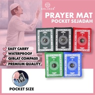 Ramadan Travel Prayer Mat with Compass/Sejadah Saiz Poket Bag/Sejadah Mini Travel Bag/Best Quality T