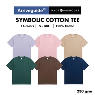 HYDT WAREHOUSE Symbolic Adult Tshirt 230gsm 100% Cotton Tshirt  Unisex Baju Kosong Lelaki Cotton T s