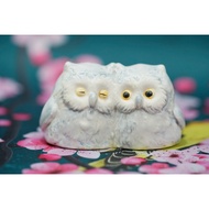 [ cangicungco ] Ceramic Statue of 2 Ivory White Owls – Secondhand – BB269