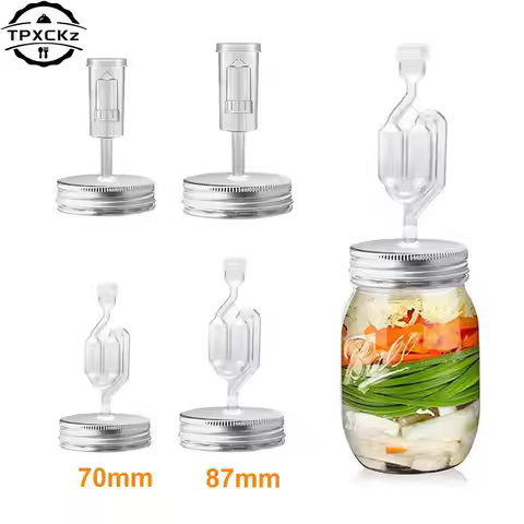 86mm/70mm Wide Mouth Jar Fermentation Lid And Airlock For Preserving Brewing Making Wine Fermenting 