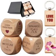Funny Wooden Date dice for Adults Food dice for Couples Anniversary Valentines Wedding Gifts Dinner 