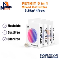 PETKIT 5 in 1 Mixed Cat Litter 3.6kg*4/box Tofu Cat Litter Suitable for Automatic Litter Boxes