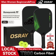 OSRAY Pickleball Paddle Cannon Paddle T800 Carbon Friction Surface|Thermoformed 16mm