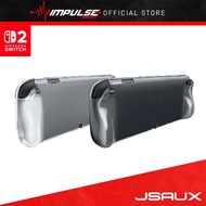 Jsaux NSW2 Nintendo Switch 2 Integrated Soft TPU Protective Case - Clear Black/Crystal
