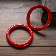 Red Thick Jade Bracelet For Women Widen Pattern Chalcedony Bracelets Agate Jade Widen Bangle Mothers